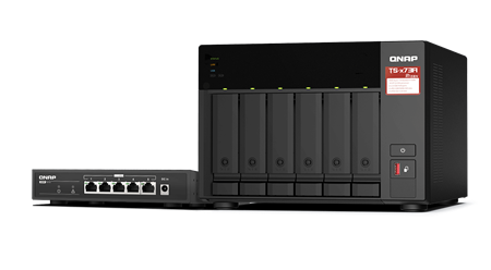 ذخیره ساز تحت شبکه کیونپ مدل TS-673A-SW5T