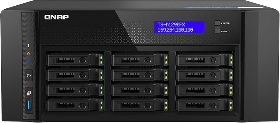 ذخیره ساز تحت شبکه QNAP مدل TS-h1290FX-7302P-128G